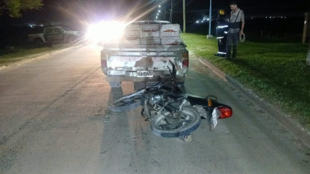 Accidente de tránsito registrado sobre la Avenida Italia